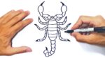 Cómo dibujar un Escorpión Paso a Paso y fácil