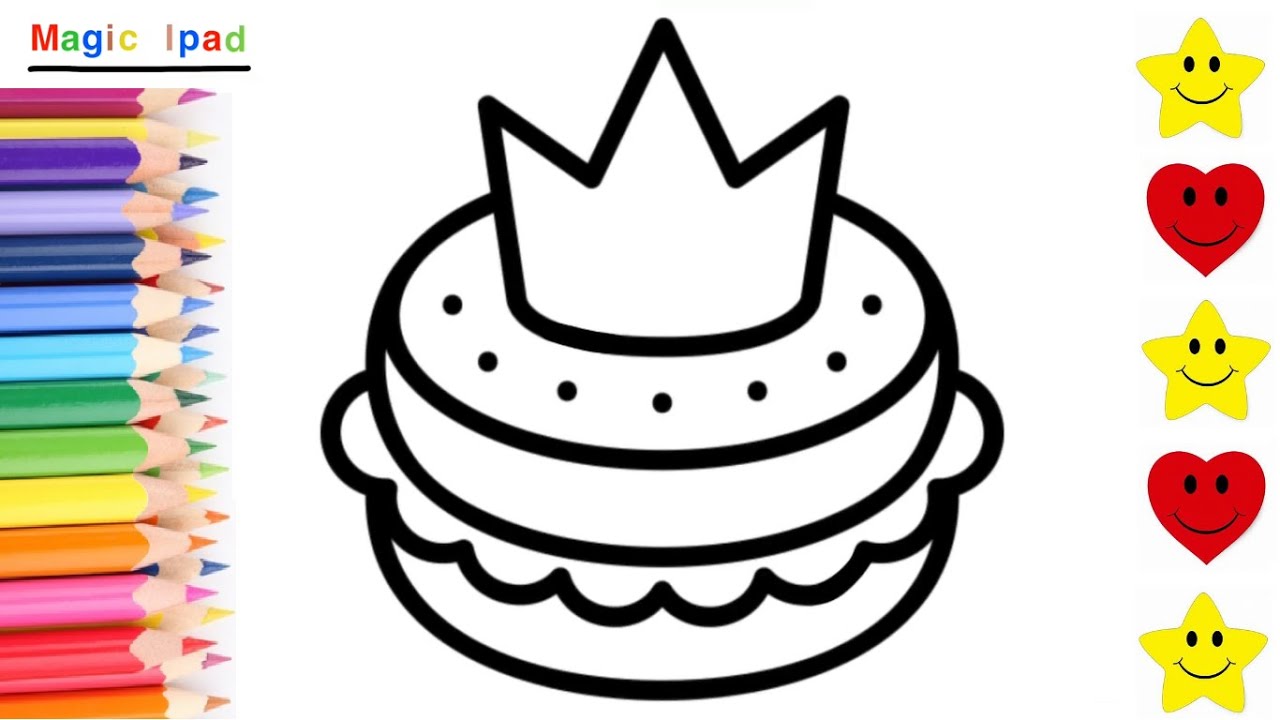 Como dibujar un ROSCON DE REYES CON CORONA | niños  How to draw a KING CAKE WITH CROWN | for kids