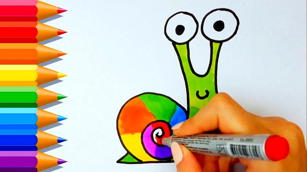 Cómo dibujar un caracol  How to draw a snail
