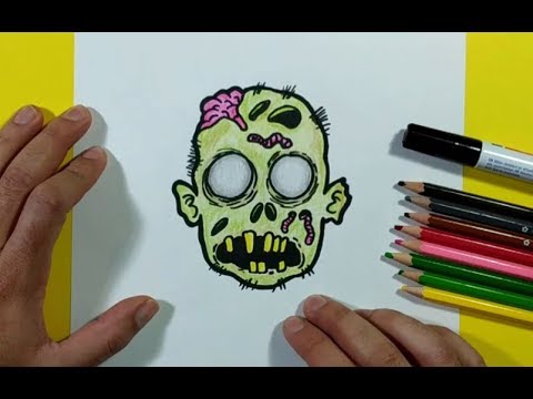 Como dibujar un zombie paso a paso 7 | How to draw a zombie 7