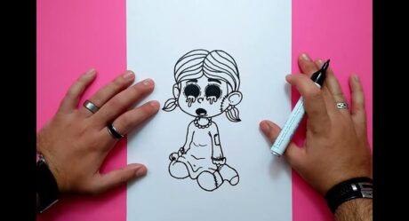 Como dibujar una niña terrorifica paso a paso | How to draw a terrific girl