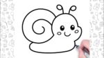 Cute Snail Drawing Easy Step By Step | How to Draw Snail For Kids