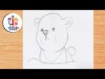 Cute puppy pencildrawing/cute dog pencil art@Taposhi arts Academy
