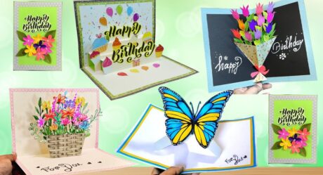 DIY – 3 D Birthday Card | Pop-Up Birthday Card | Special Birthday Card | Easy Cake Card | bday card