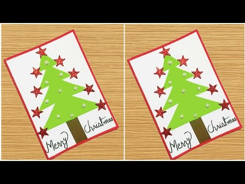 DIY Christmas Greeting Card/How to make Christmas Card /Simple and Easy Christmas Card