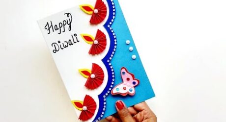 DIY Diwali Greeting Card / Handmade Diwali card making ideas / How to make greeting card for Diwali