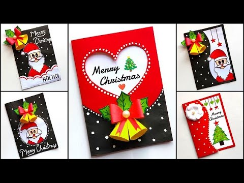 DIY Top 5 Christmas greeting card making 2022 / Christmas card making ideas handmade easy