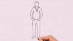 Dessin homme en 70s - Comment dessiner un homme facilement pour ENFANTS 5