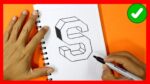 Dibujos muy FACILES -  Como Dibujar LETRAS en 3D letra S - Easy way to Draw 3D letters - Letter S