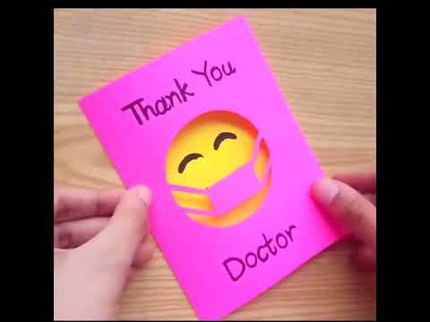 Doctors day greeting card • No scissors no tape card #doctorsdaycard #shorts #doctors