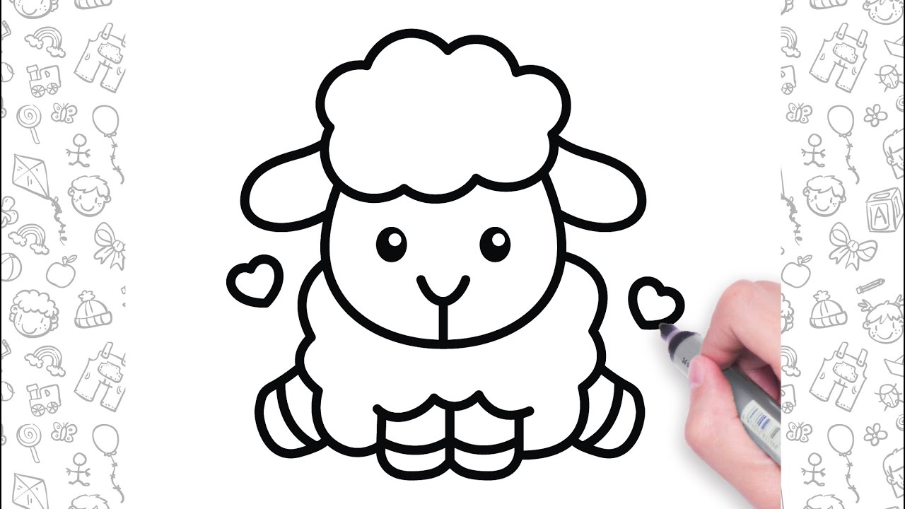 Draw a Sheep Easy | Easy Draw | Dessin facile pour les enfants | Bolalar uchun oson chizish |孩子們簡單繪畫