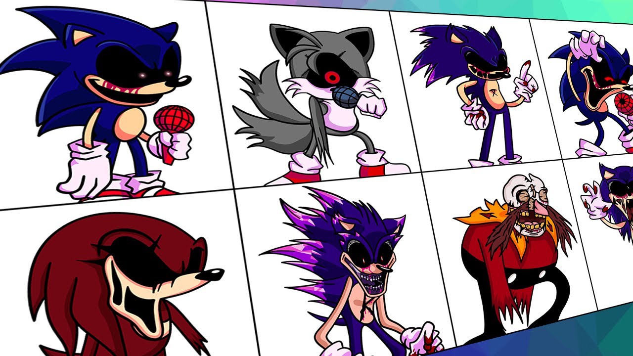 Drawing Friday Night Funkin Sonic .EXE Characters | FNF | Sonc The Hedgehog | Timelapse Art