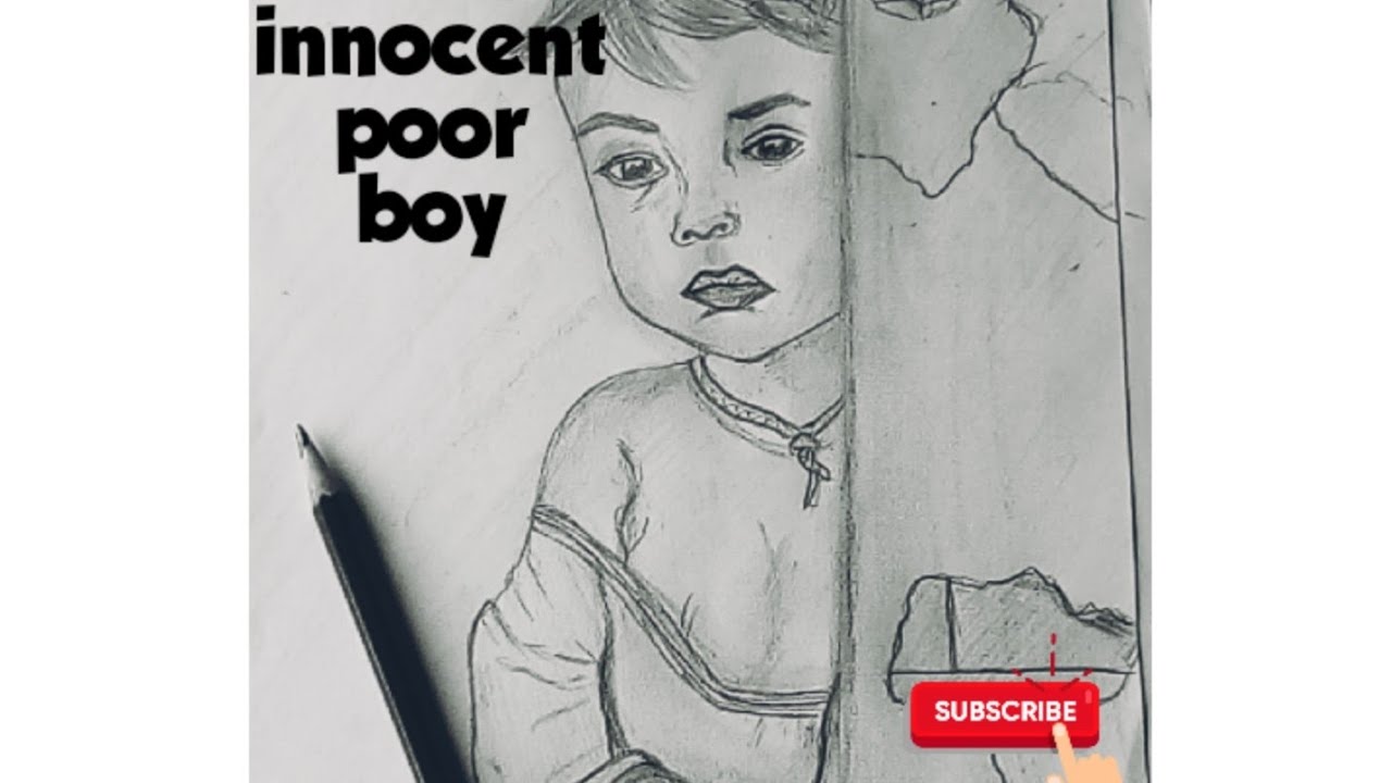 Drawing Of An Innocent Poor Boy