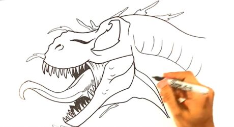 FACILE Comment dessiner VENOM T-REX