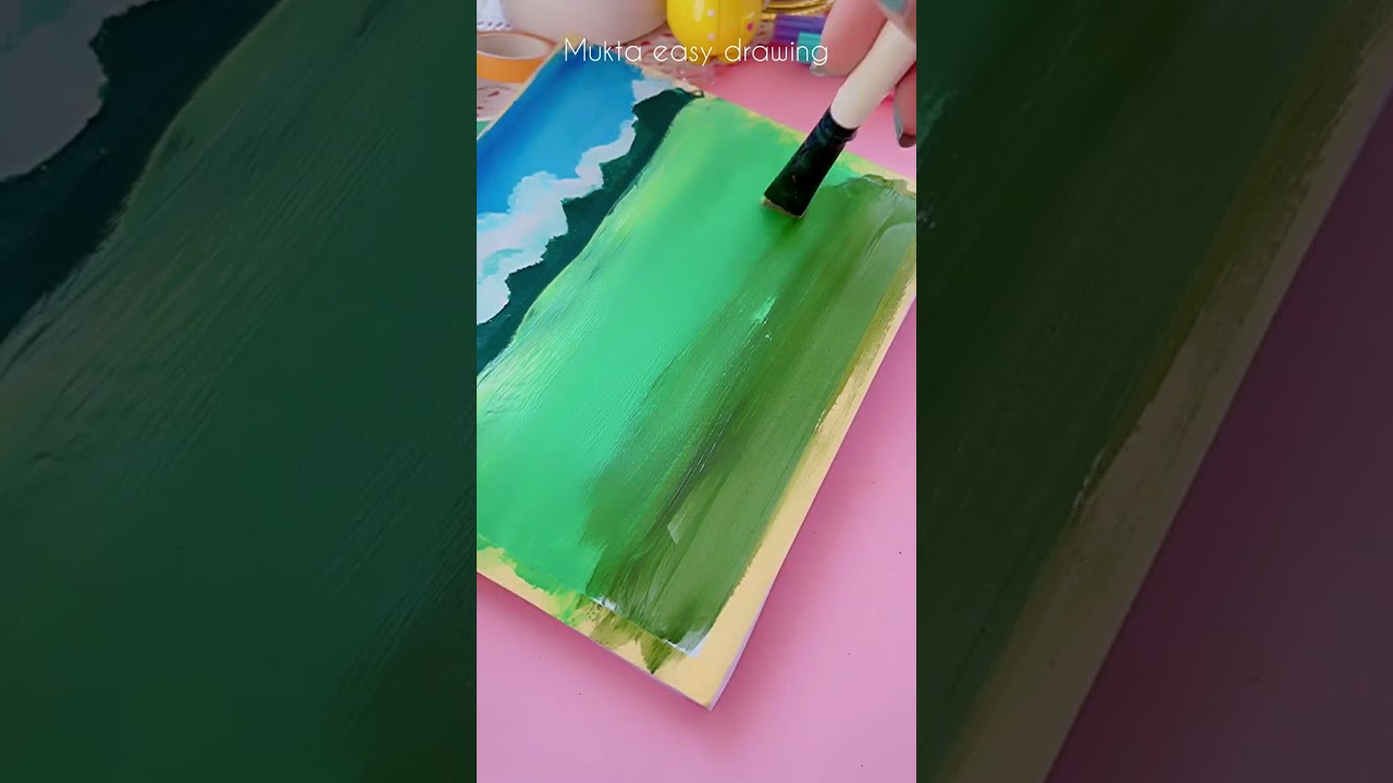 Easy Garden Painting Technique #shorts #art #painting #youtubeshorts