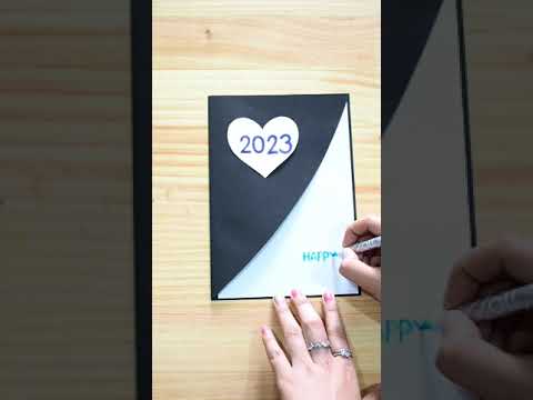 Easy and Beautiful card for New Year 2023 / Happy New Year Greeting Card #howtomake #happynewyear