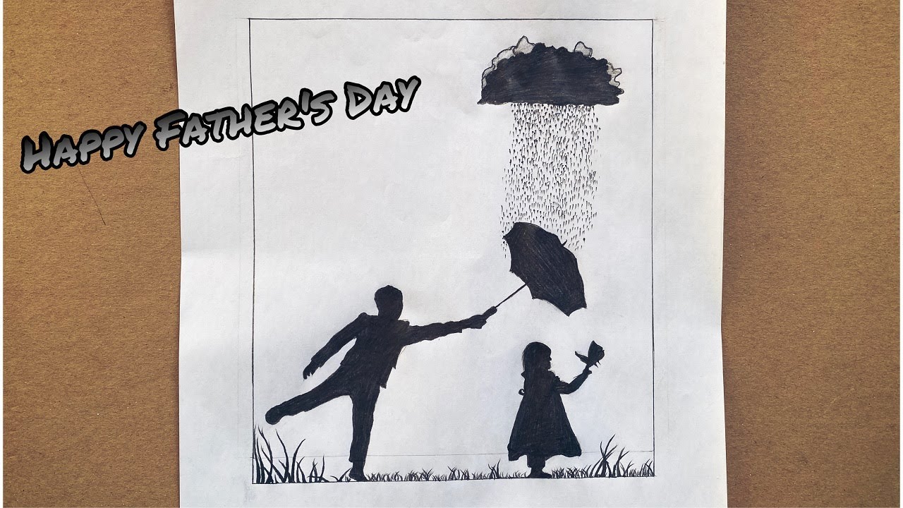 Father’s Day Drawing With pencil Sketch For Beginners | babalar günü çizim | Happy Father’s day 2020