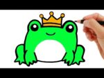 HOW TO DRAW A FROG - DRAWING AND COLORING A FROG EASY