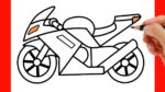 HOW TO DRAW A MOTORCYCLE EASY