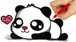 HOW TO DRAW A PANDA EASY STEP BY STEP - DRAWING A CUTE PANDA EASY STEP BY STEP