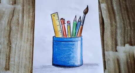 HOW TO DRAW A PENCIL HOLDER / PENCIL CASE DRAWING / PENCIL BOX DRAWING / KALEM KUTUSU ÇİZİMİ