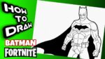 HOW TO DRAW BATMAN FORTNITE X | FORTNITE DAWINGS | como dibujar a batman de fortnite x