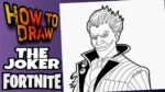 HOW TO DRAW THE JOKER FROM FORTNITE STEP BY STEP | como dibujar al joker de fortnite paso a paso