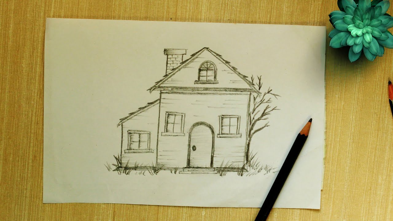 House Drawing Sketch  How to Draw a House| sketch of your house