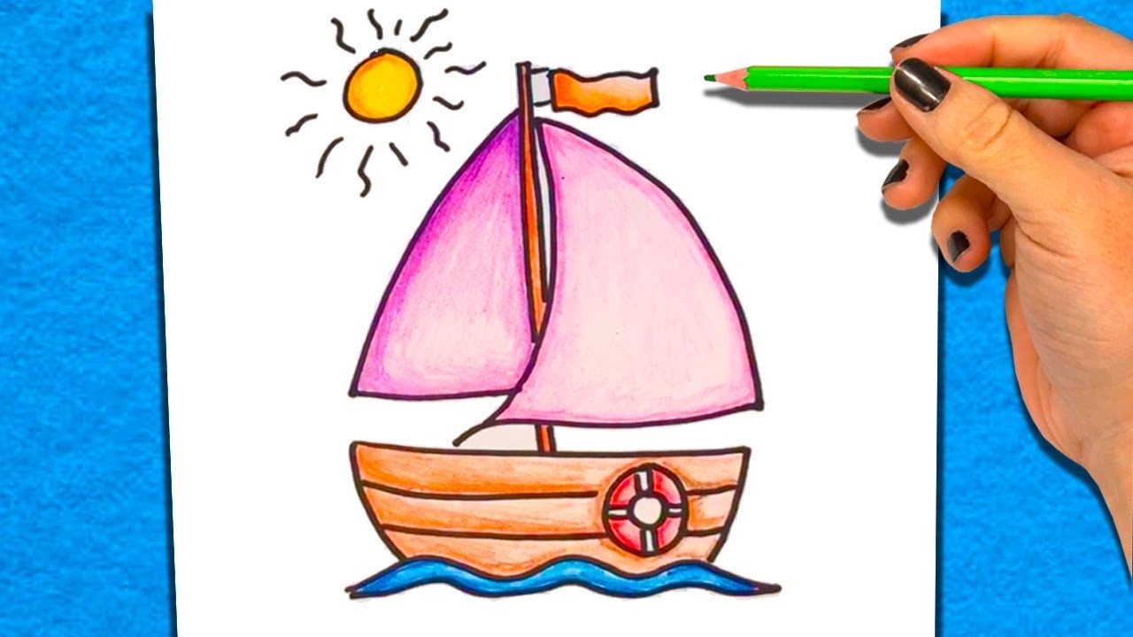 How To Colour a Boat | Coloring Pages for Kids
