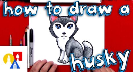 Cómo dibujar un husky de dibujos animados