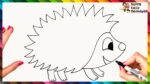 How To Draw A Hedgehog Step By Step  Hedgehog Drawing Easy