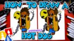 How To Draw A Hot Dog Werewolf For Halloween
