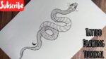 How To Draw A Snake Tattoo || Easy Tattoo Drawing