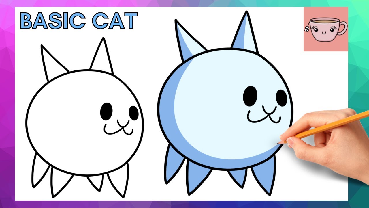 How To Draw Basic Battle Cat | Battle Cats | Friday Night Funkin Mod | FNF | Drawing Tutorial