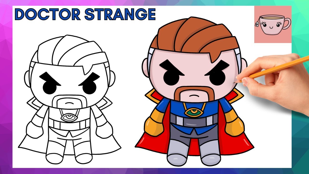 How To Draw Doctor Strange | Marvel x Miniso | Cute Easy Step By Step Drawing Tutorial