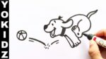 How To Draw Dog Running | Running Dog Drawing