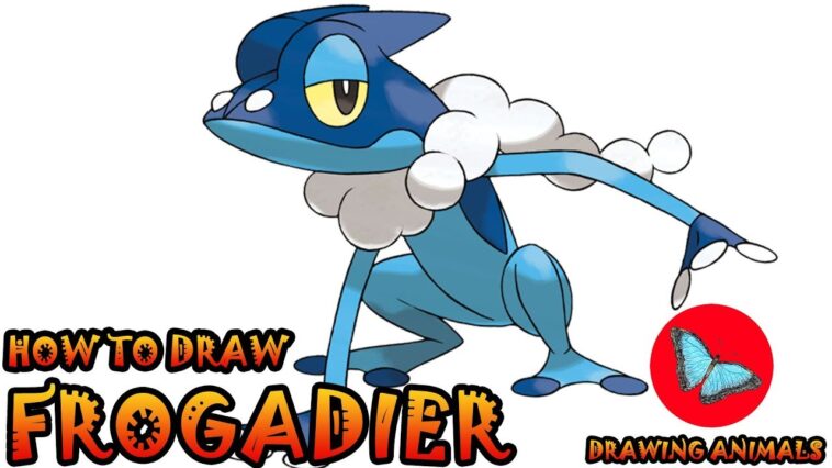 How To Draw Frogadier Pokemon | Drawing Animals