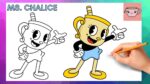 How To Draw Ms. Chalice | Cuphead | Cute Step By Step Drawing Tutorial