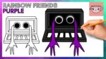 How To Draw Purple (Vent) from Roblox Rainbow Friends | Easy Step By Step Drawing Tutorial