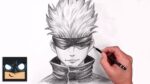 How To Draw Satoru Gojo | Jujutsu Kaisen Sketch Art Lesson (Step by Step)