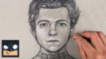 How To Draw Spiderman  Tom Holland Sketch Tutorial (Step by Step)