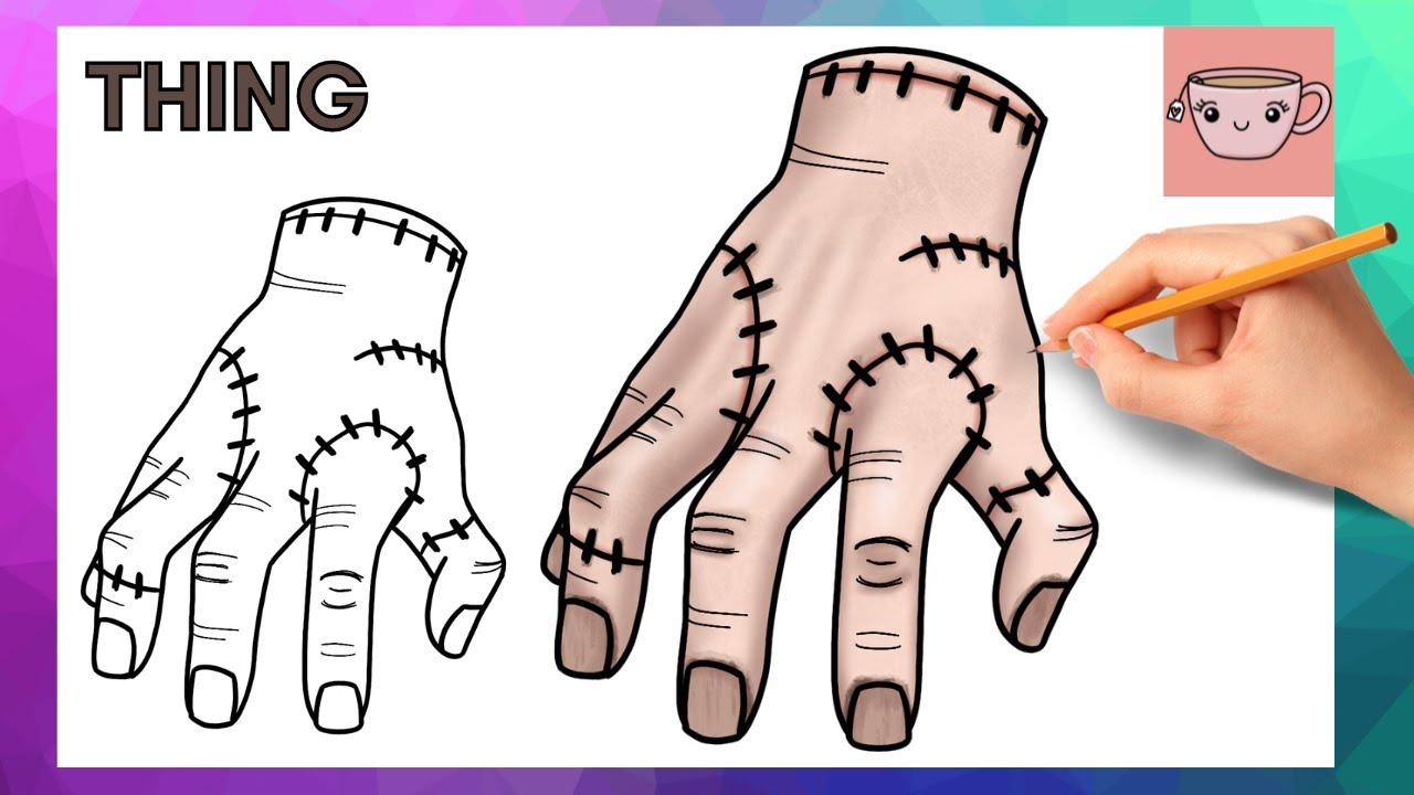 How To Draw Thing from Netflix's Wednesday | Step By Step Drawing Tutorial