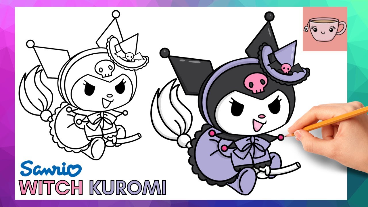 How To Draw Witch Kuromi | Halloween | Sanrio | Cute Step By Step Drawing Tutorial