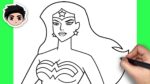How To Draw Wonder Woman - Easy Step By Step Tutorial