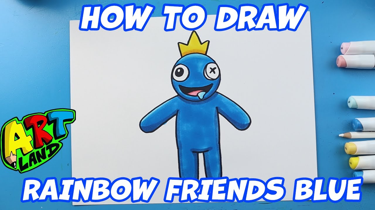 How to Draw Blue from Rainbow Friends