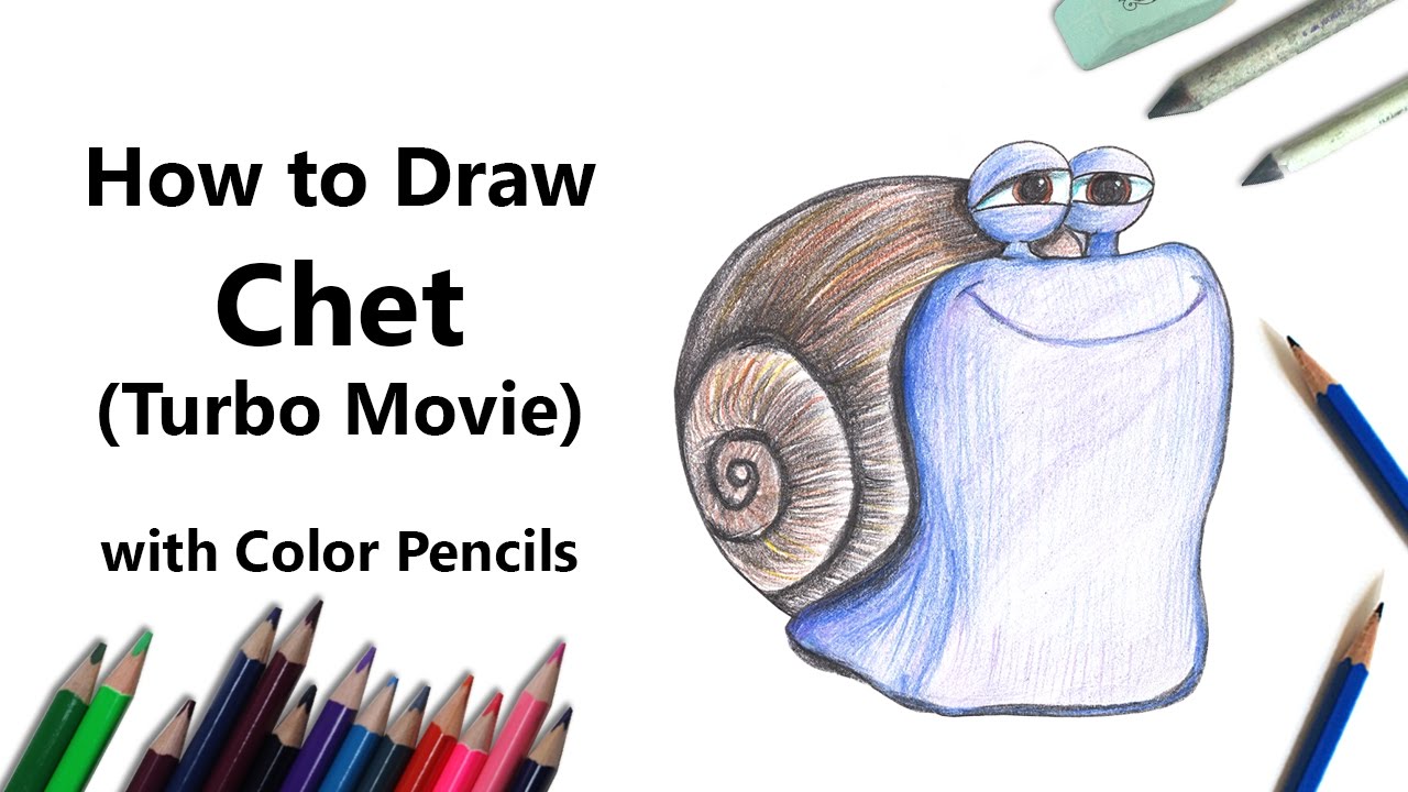 How to Draw Chet from Turbo Movie with Color Pencils [Time Lapse]