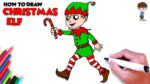 How to Draw Christmas Elf Coloring Pages for Kids | Easy Drawing Step by Step