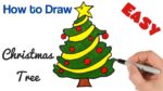 How to Draw Christmas Tree Easy Step by Step | Christmas Art Tutorial