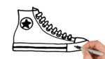 How to Draw Converse Shoes Sneakers Easy Drawing