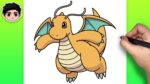 How to Draw Dragonite from Pokemon | Easy Step-by-Step